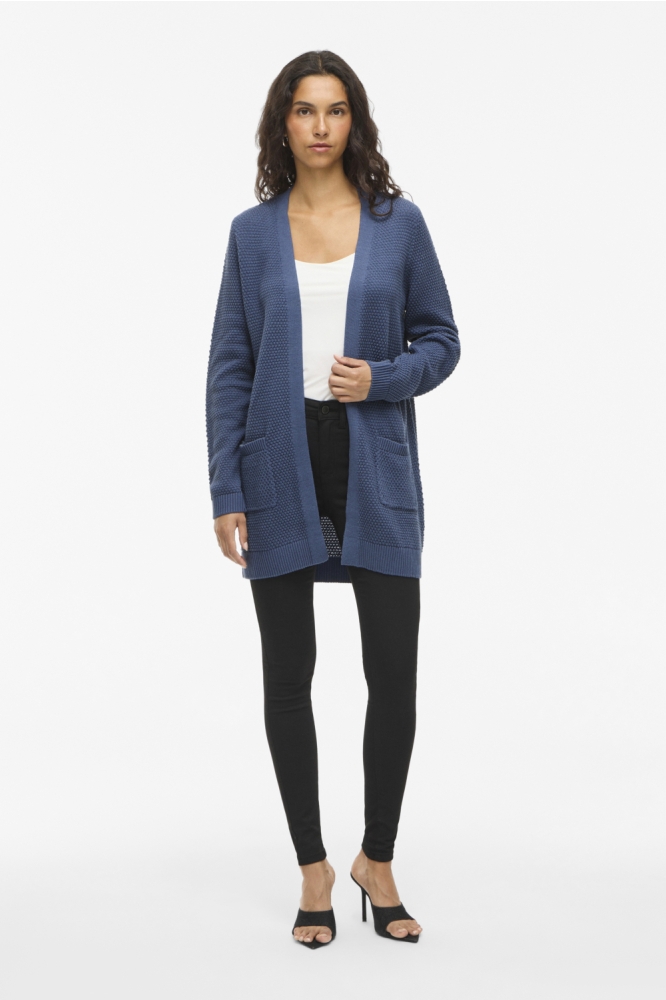 VIDALO L/S KNIT CARDIGAN- NOOS 14097125 VINTAGE INDIGO